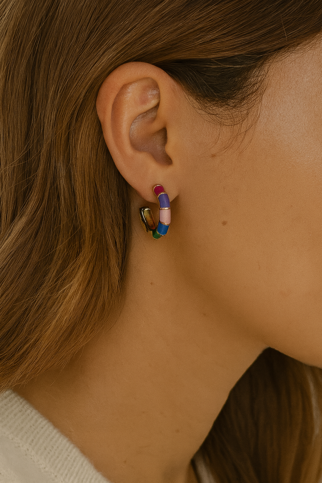 SAFINA SMALL HOOP EARRINGS