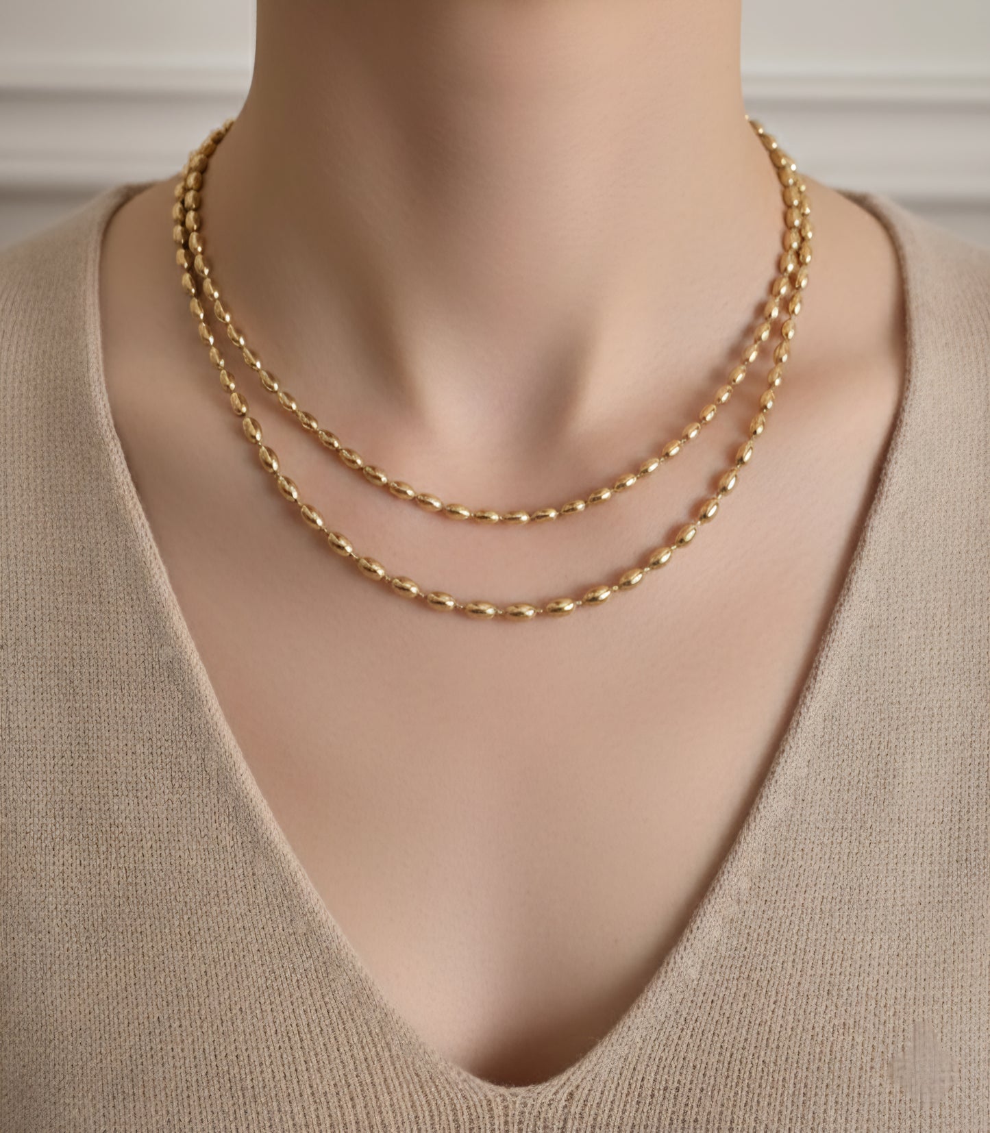 MISA DOUBLE CHAIN NECKLACE