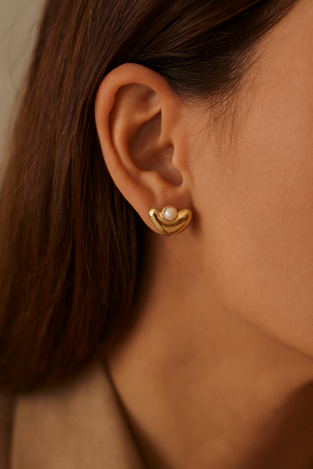 TALIA HEART PEARL EARRINGS