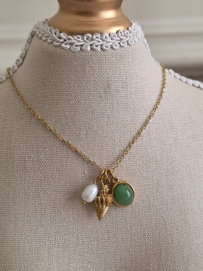 MIRAY SHELL AND PEARL NECKLACE