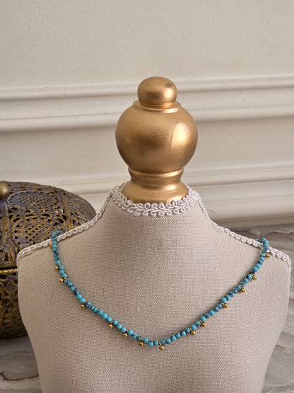 Blue Turquoise Bead necklace