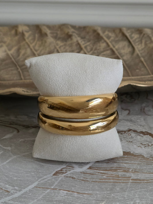 statement Dome Gold Cuff Bangle