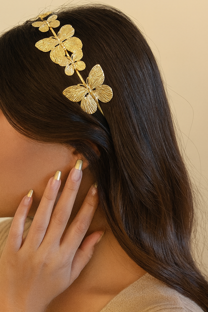 GOLD BUTTERFLY HEADBAND