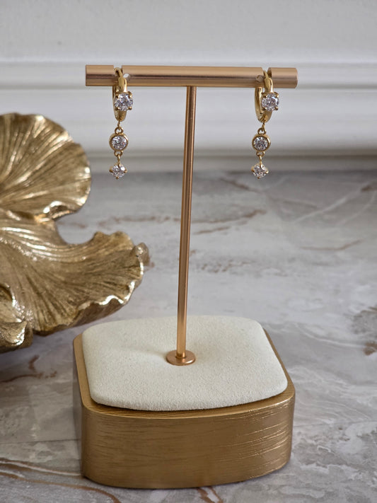 Dante cubic zirconia hoop earrings