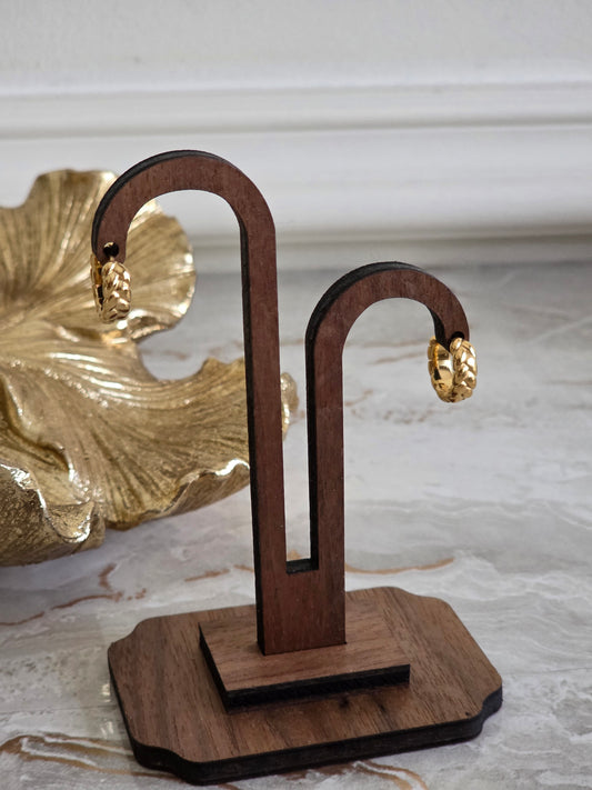 cute mine gold hoop earrings