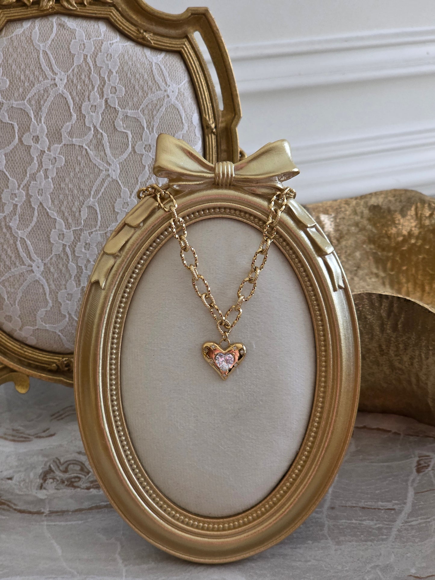 gold statement chain necklace