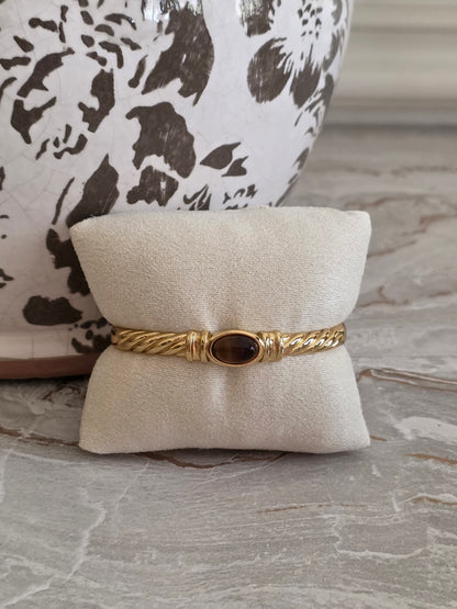 gold tiger eye bangle