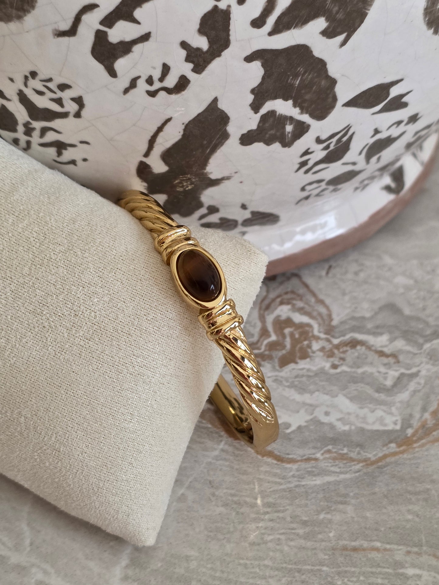 YASMINA TIGER EYE BANGLE