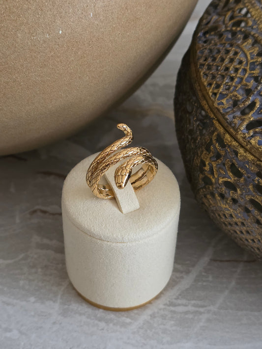 gold snake ring