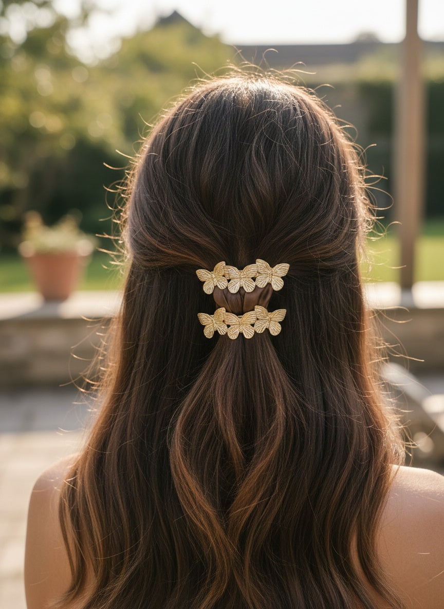 butterfly hair clips
