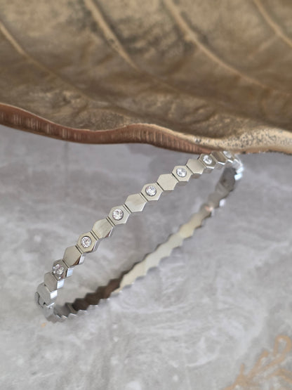 DENIZ BANGLE SILVER