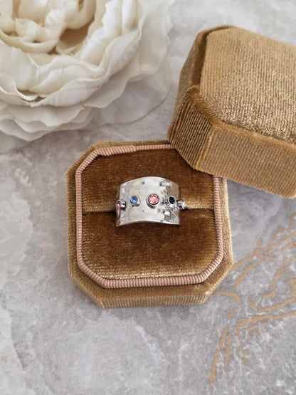 stainless steel statement ring