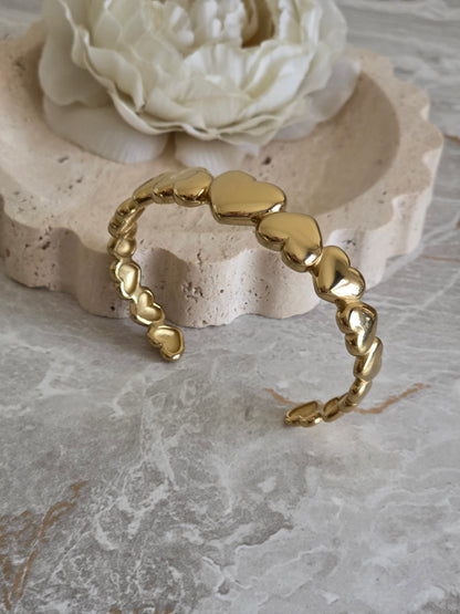 BELFIN HEART CUFF BANGLE