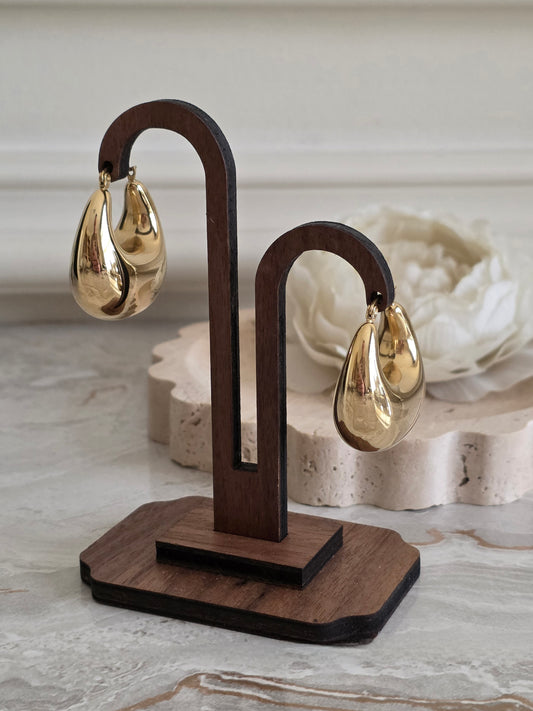 gold chunky hoop earrings