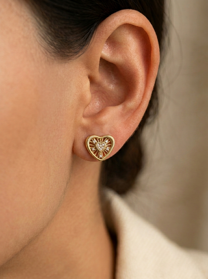MELDA HEART EARRINGS