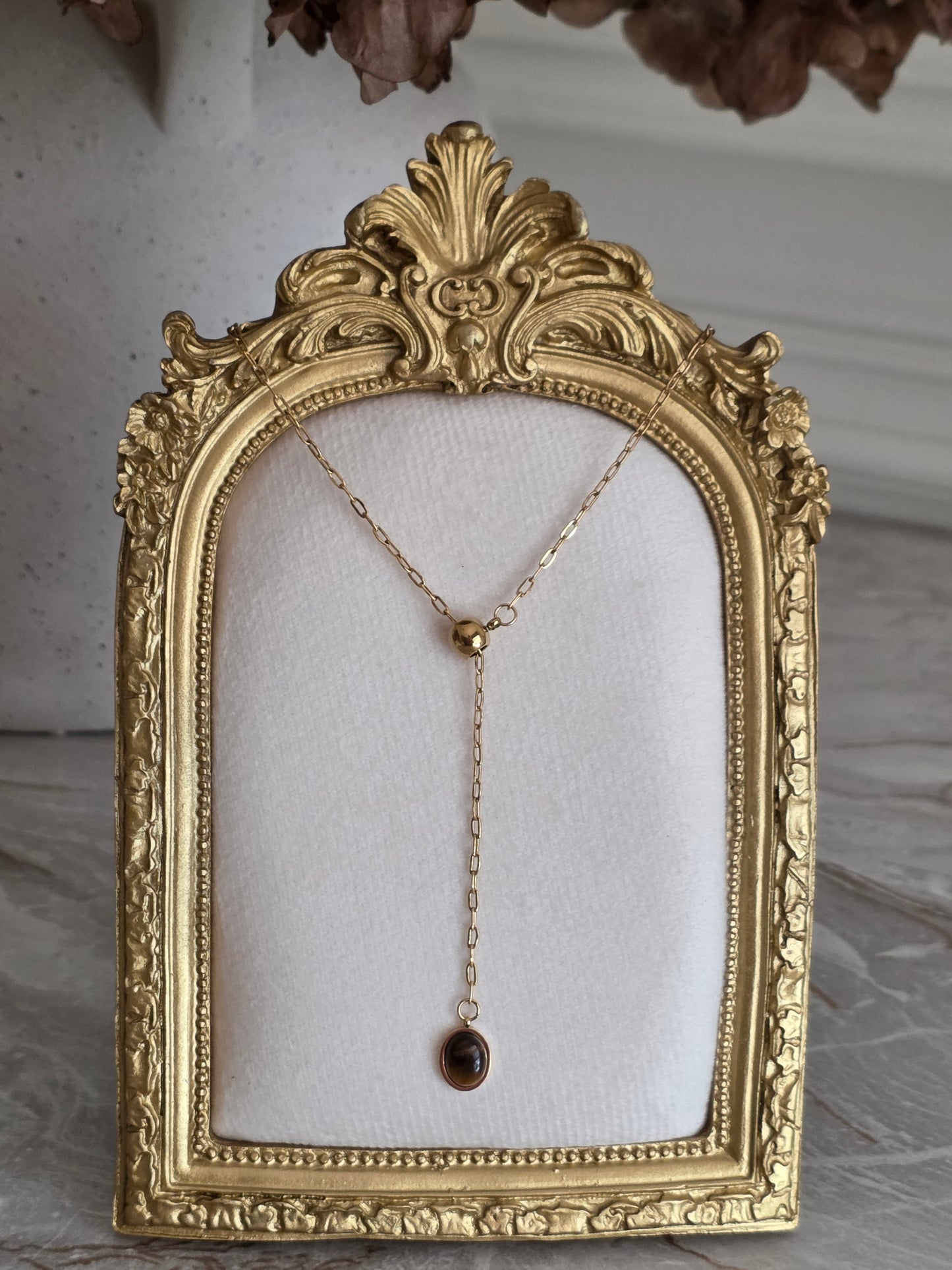 Gold tiger eye necklace