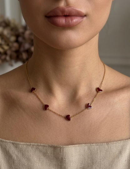 LILA  HEART NECKLACE