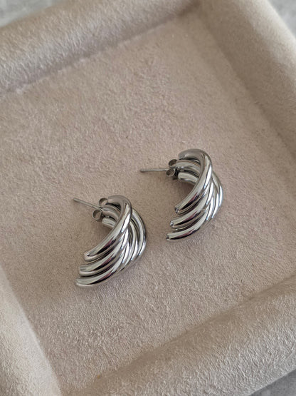 TAZMINA HOOP EARRINGS SILVER
