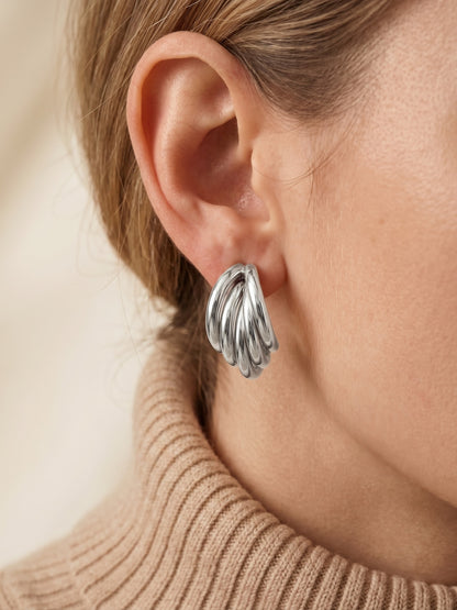 TAZMINA HOOP EARRINGS SILVER