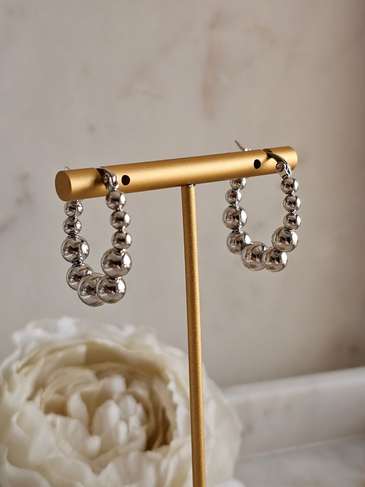 BADE BEADED HOOPS