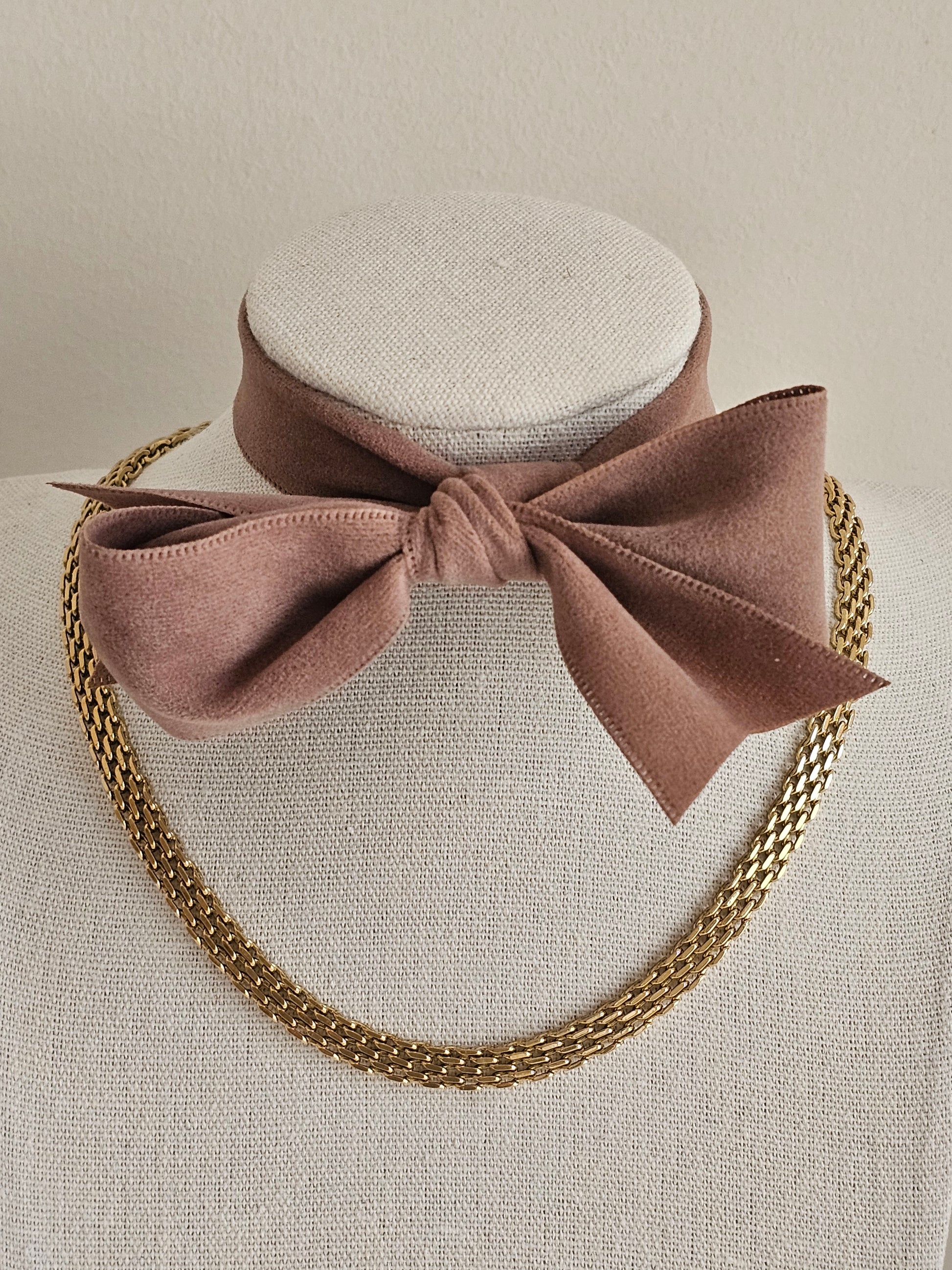 Gold plated stainless steel chunky necklace 