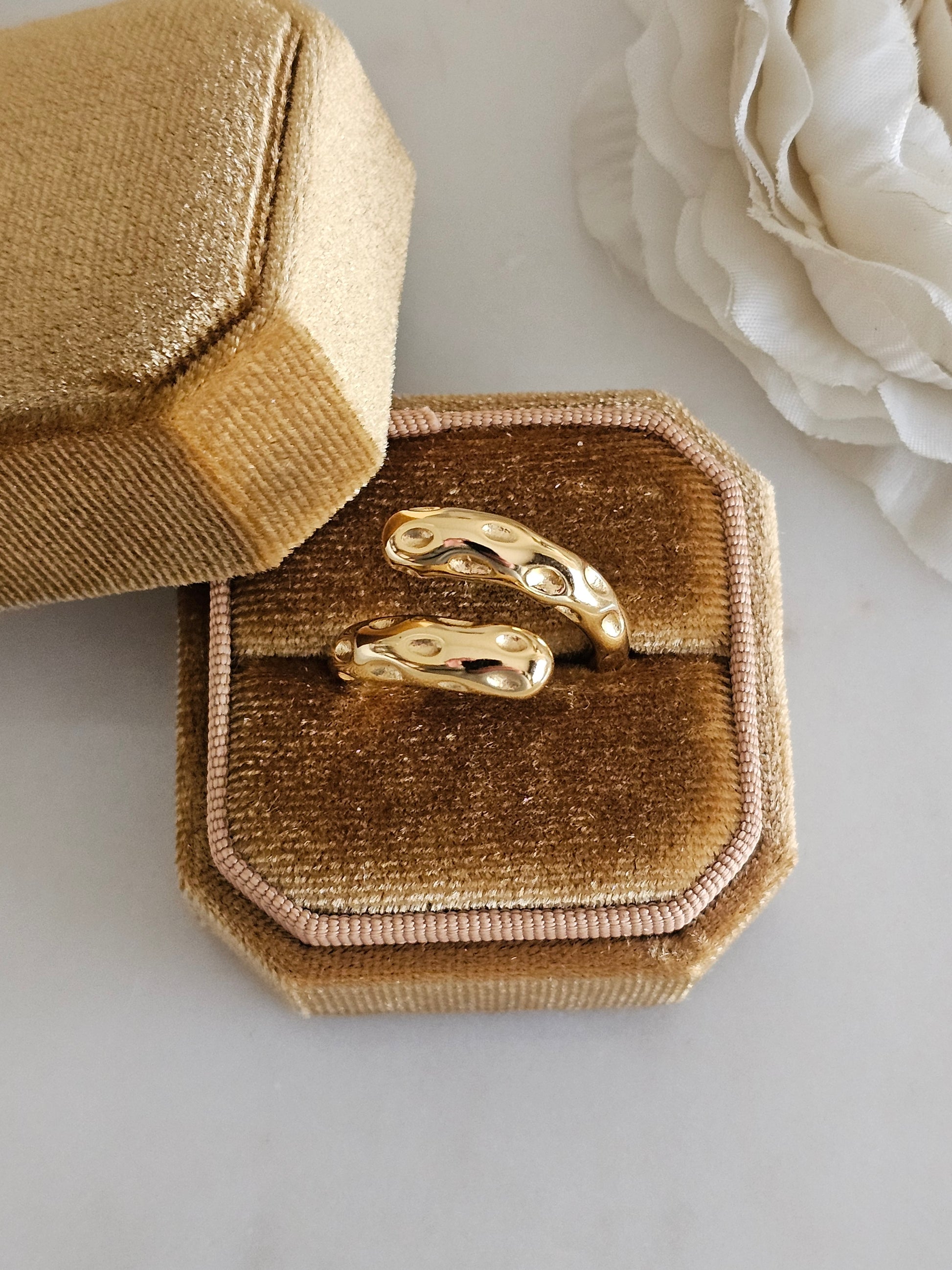 Gold plated stainless steel ring