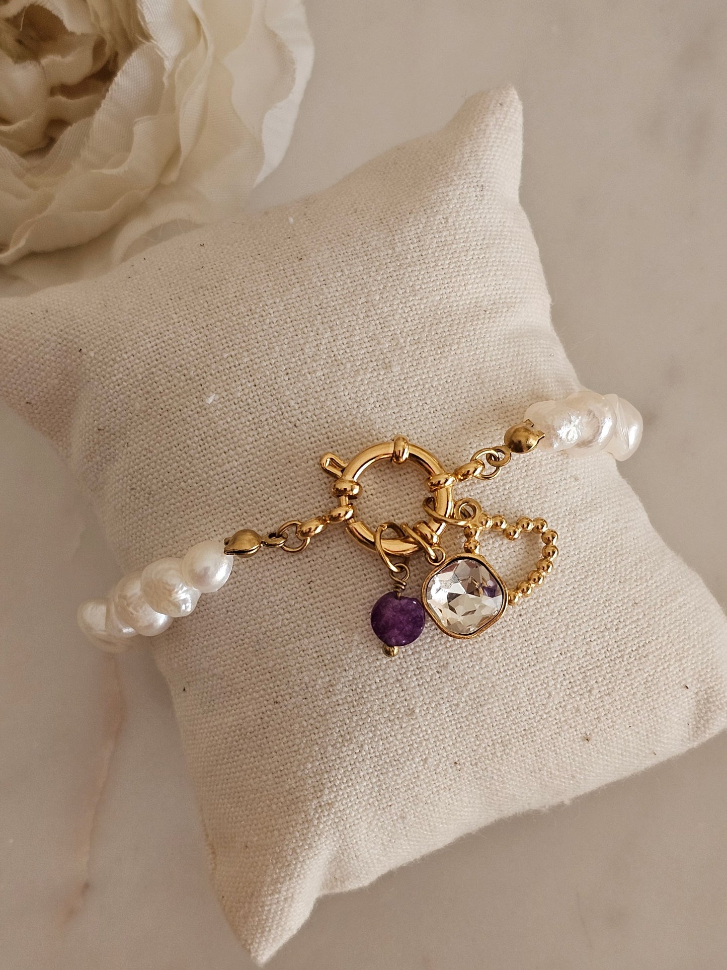 PURPLE NATURAL STONE CHARM