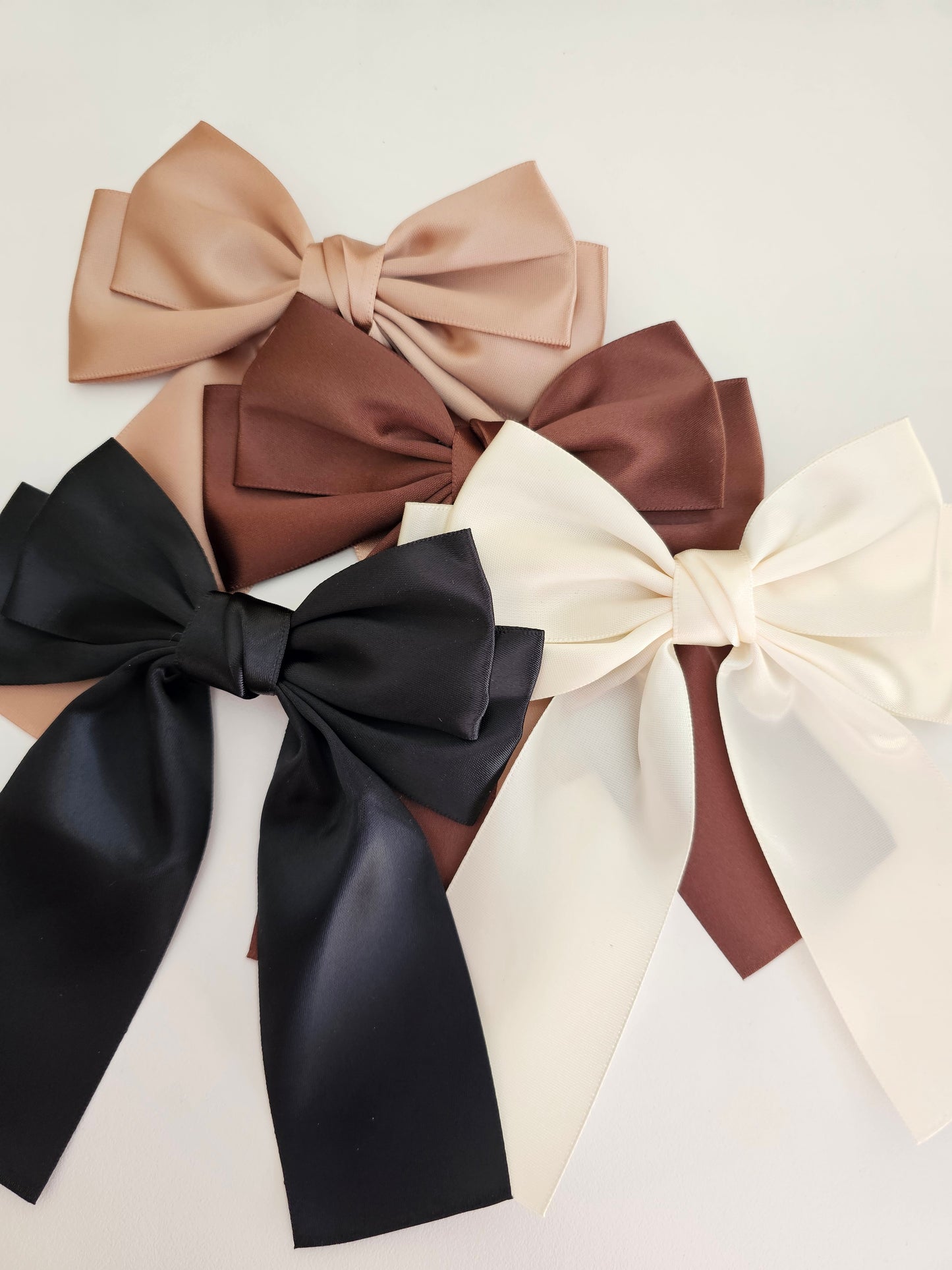 SILK BOW HAIR CLIPS