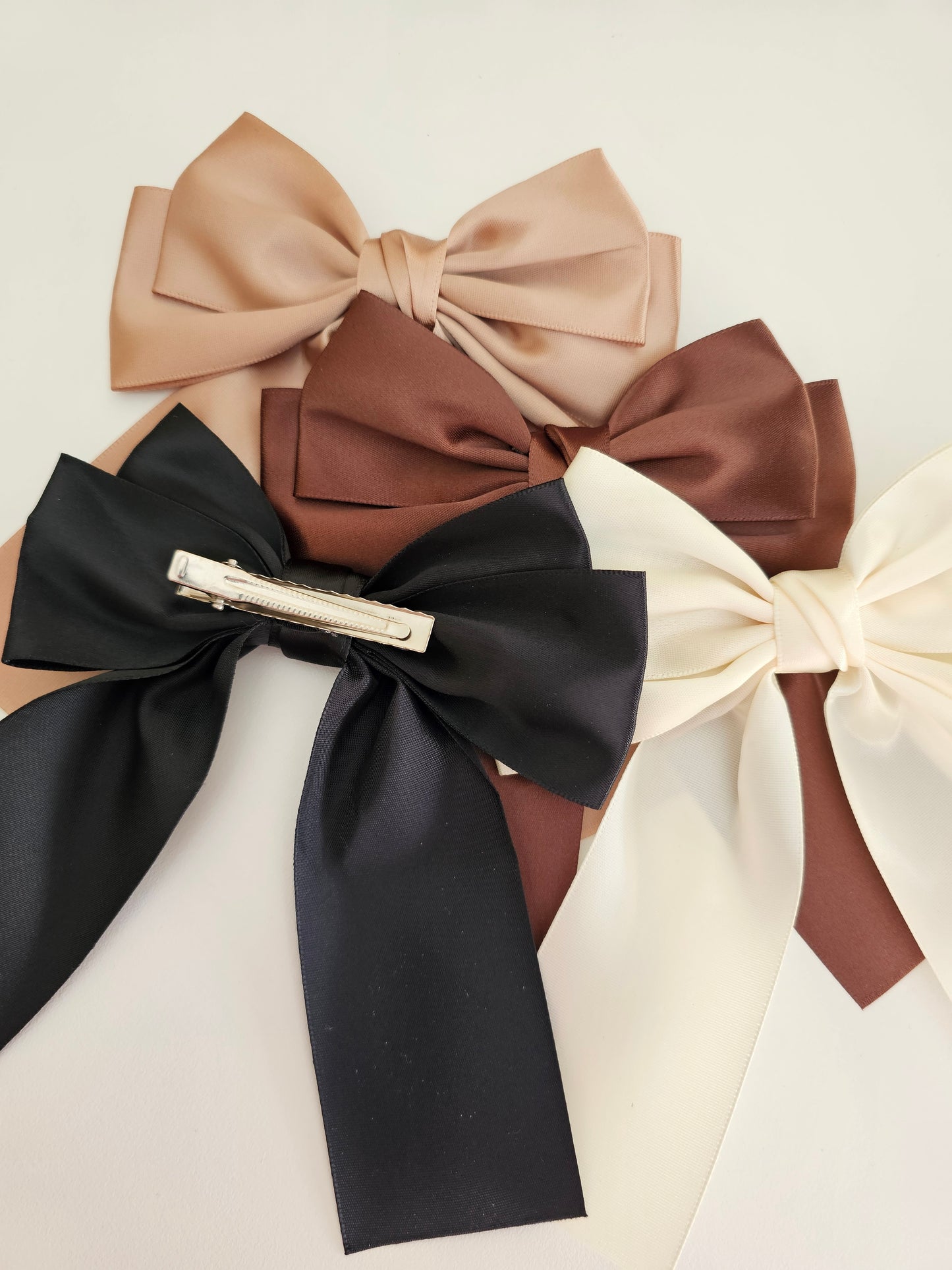 SILK BOW HAIR CLIPS