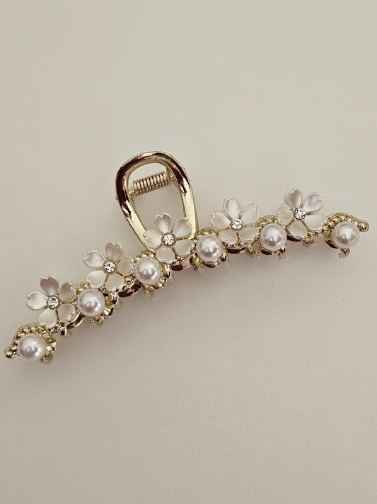 NADEN PEARL FLOWER HAIR CLAW