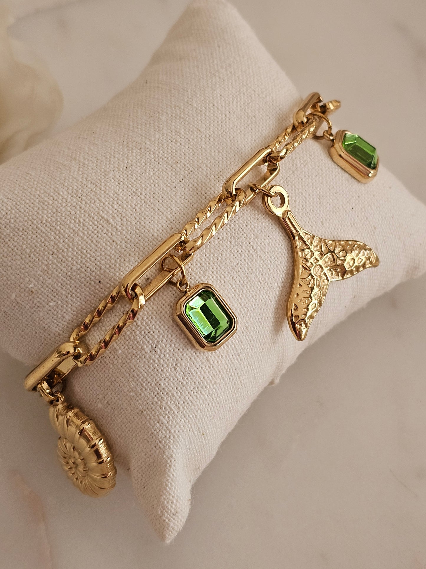 GREEN GEMSTONE CHARM