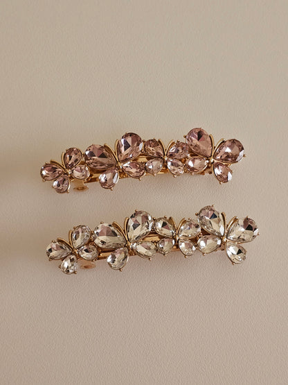 RHINESTONE BUTTERFLY HAIR CLIP