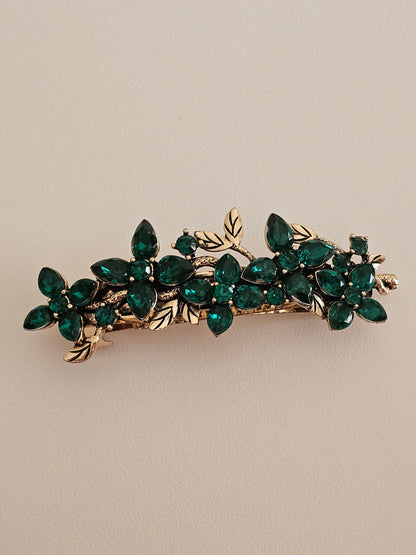 VINTAGE RHINESTONE FLOWER HAIR CLIP