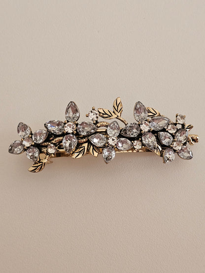 VINTAGE RHINESTONE FLOWER HAIR CLIP