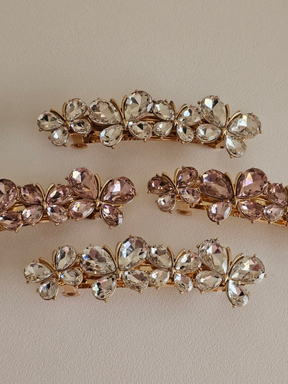 Rhinestone butterfly hair clip