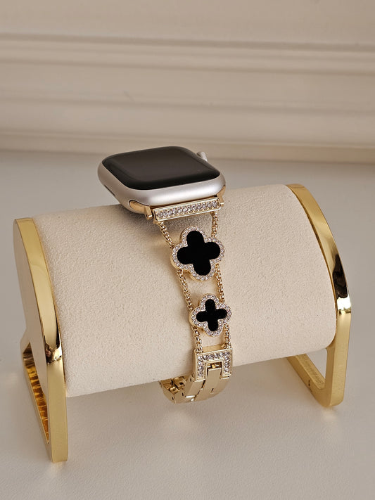 stainless steel clover apple watch band