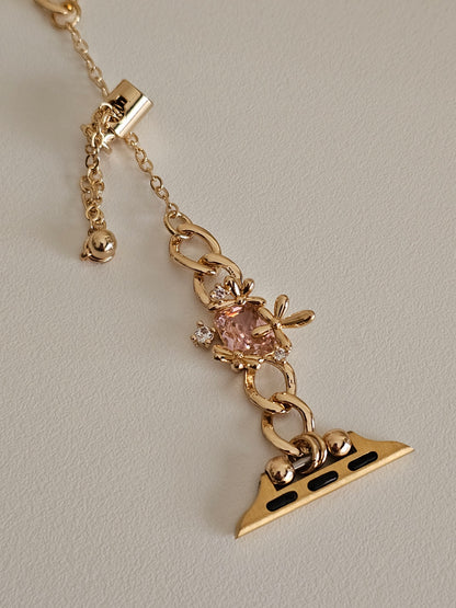 PINK FLOWER APPLE WATCH BAND