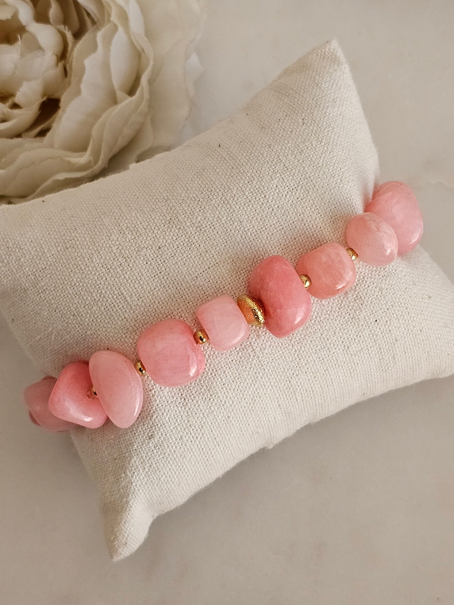 LILIANA PINK NATURAL STONE BRACELET