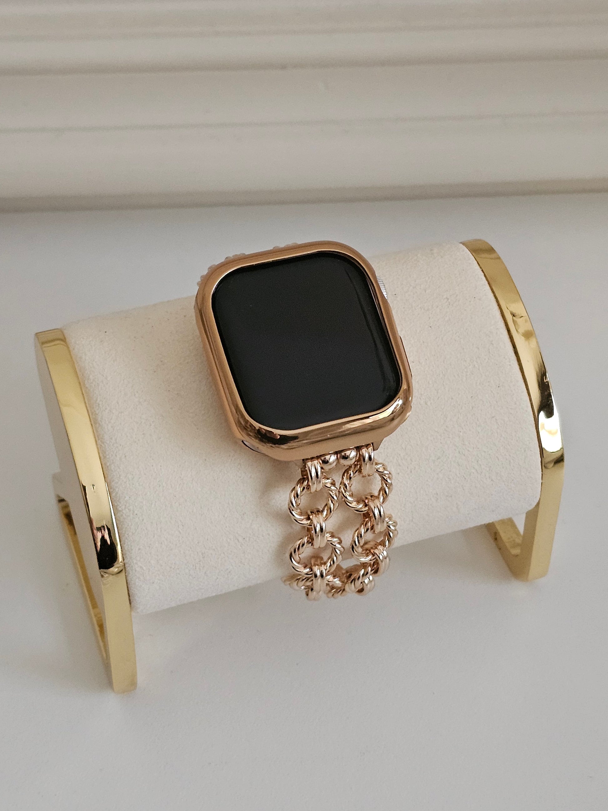 gold apple watch cover