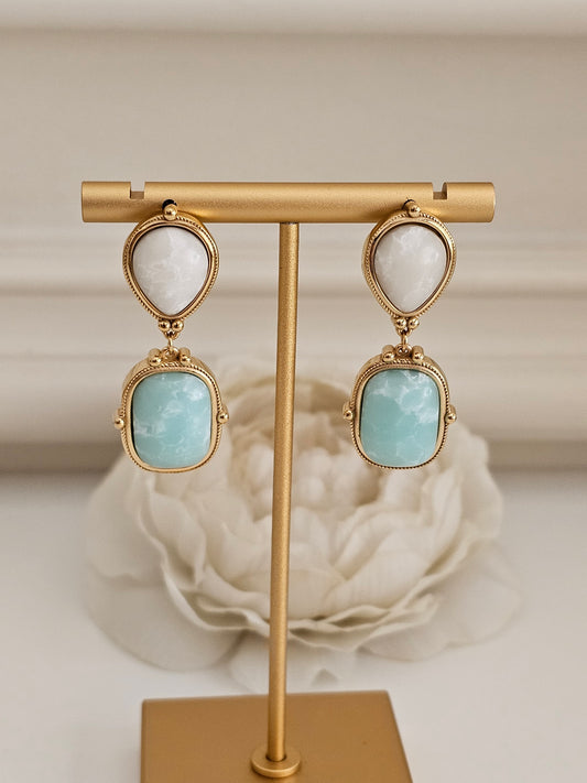 elegant natural stone earrings