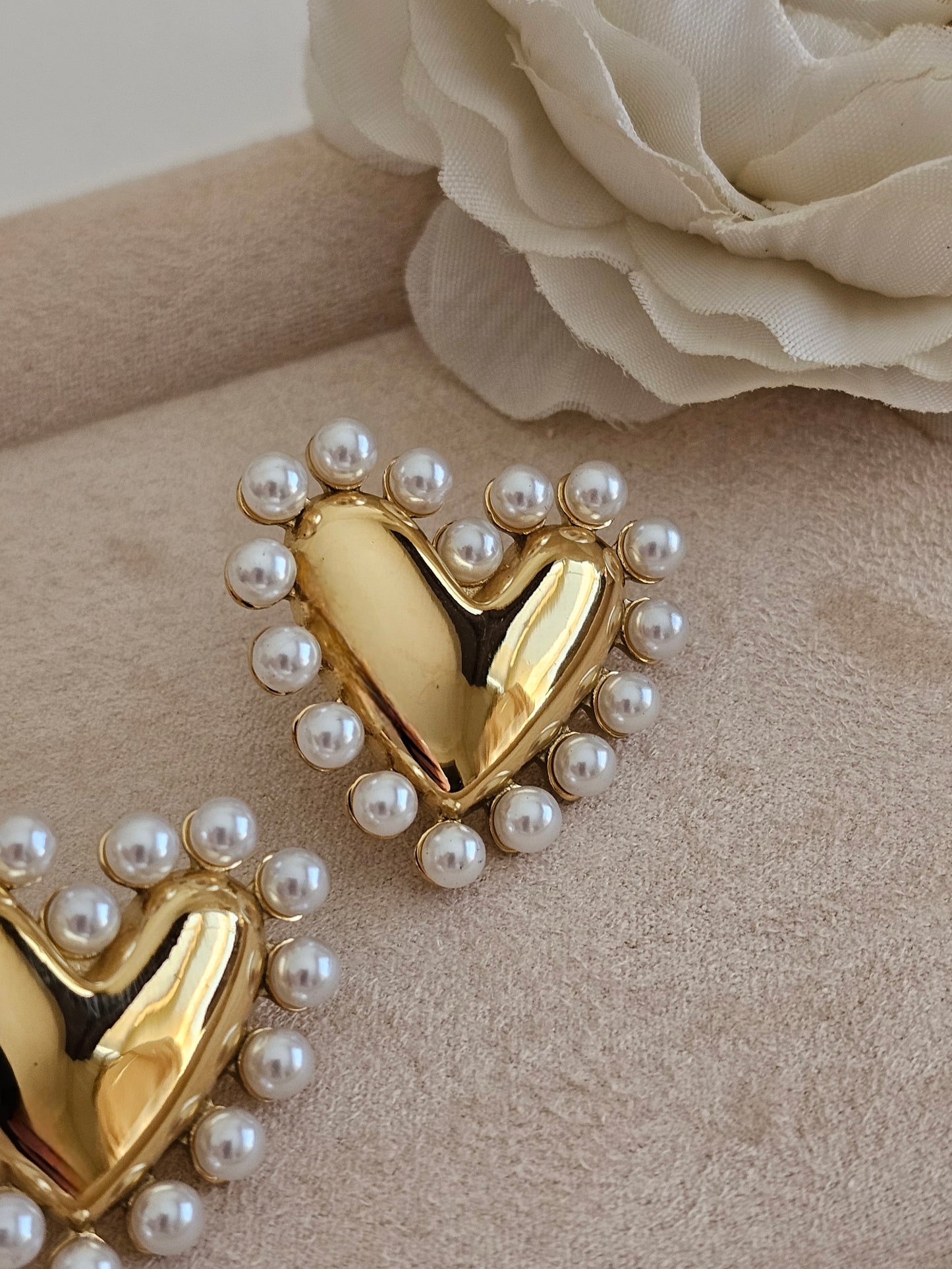 MELIN PEARL HEART EARRINGS