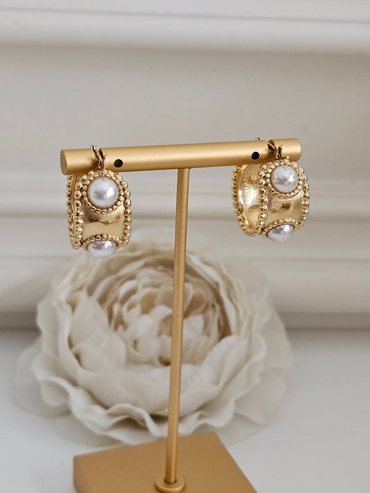 Pearl Hoop earrings