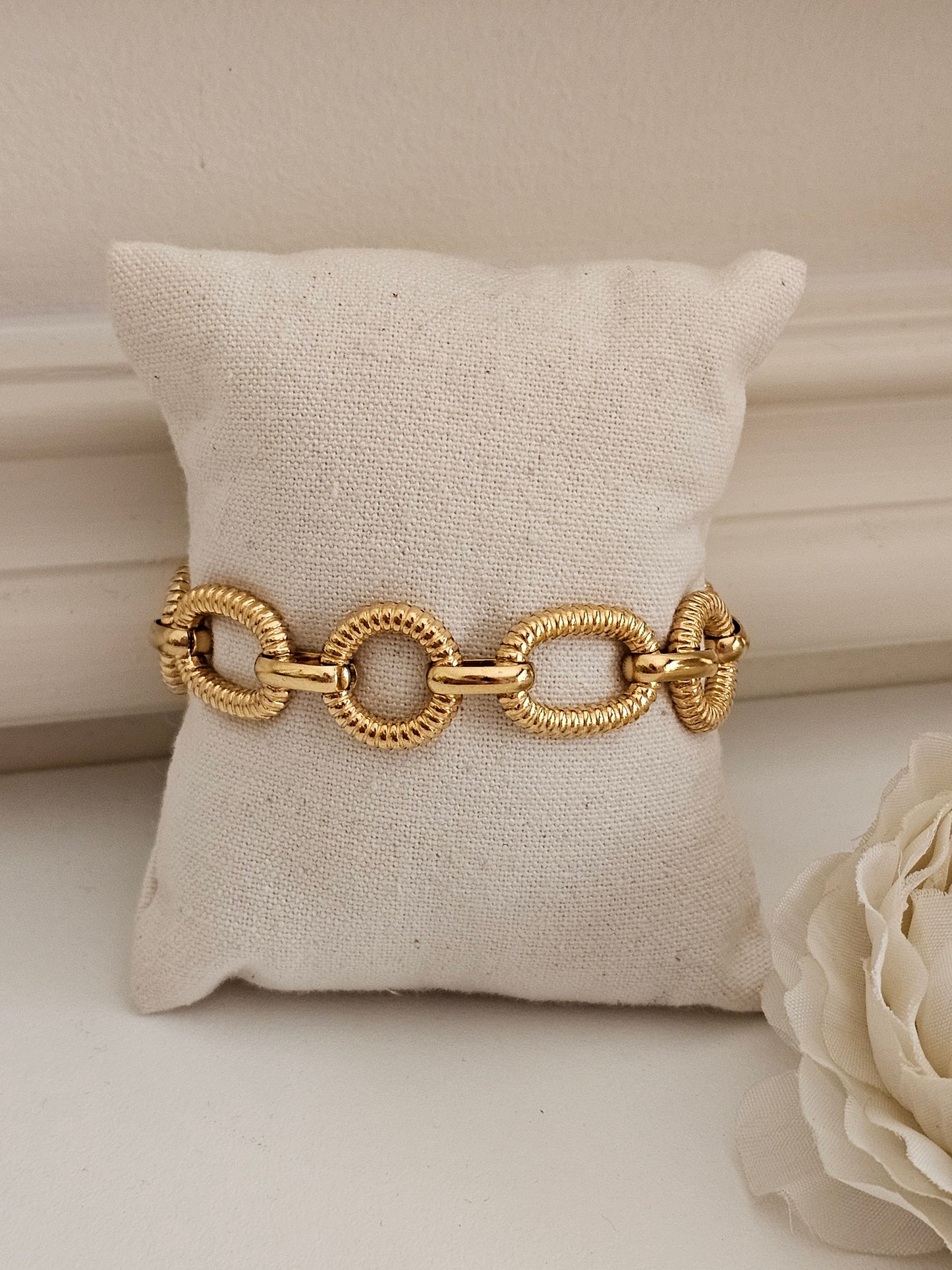 Chain statement bracelet