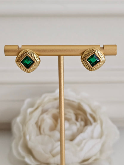 KARA SMALL BUTTON EARRINGS