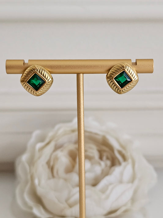 KARA SMALL BUTTON EARRINGS