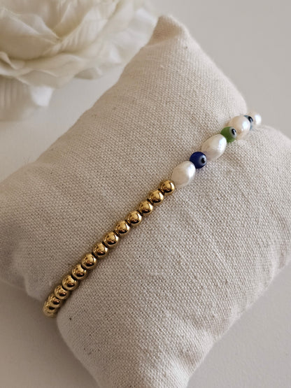 LAMIA PEARL EVIL EYE BRACELET