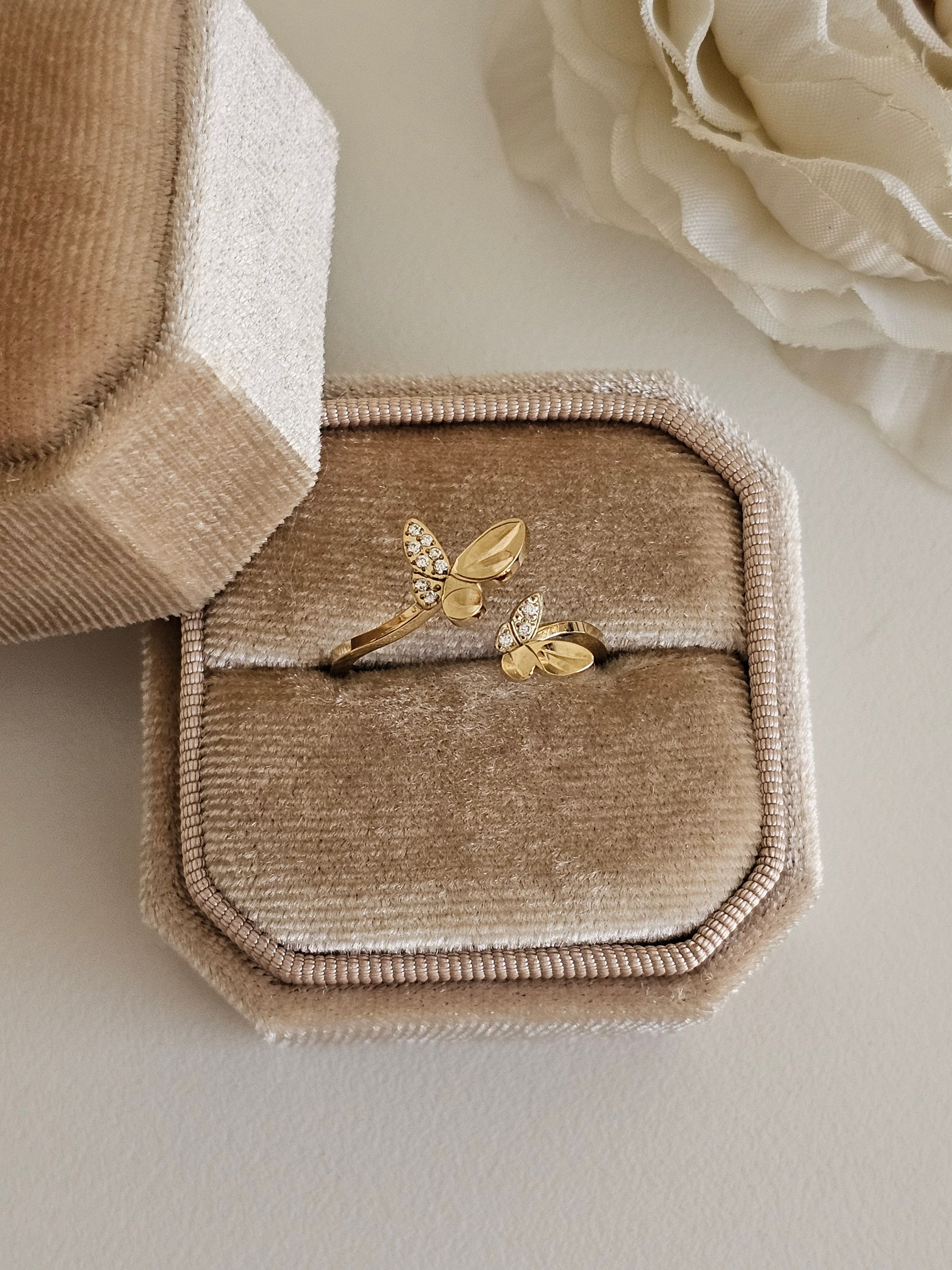 CUBIC ZIRCONIA BUTTERFLY RING