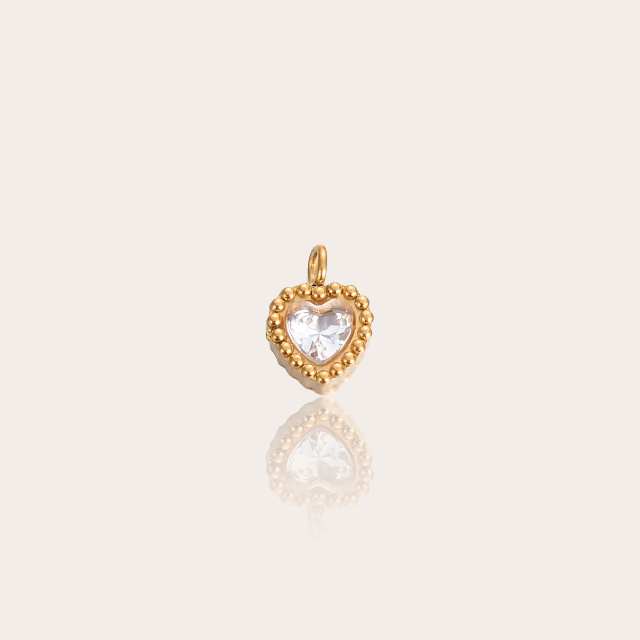 Mini zirconia heart charm