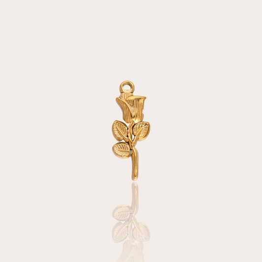 Rose stem charm