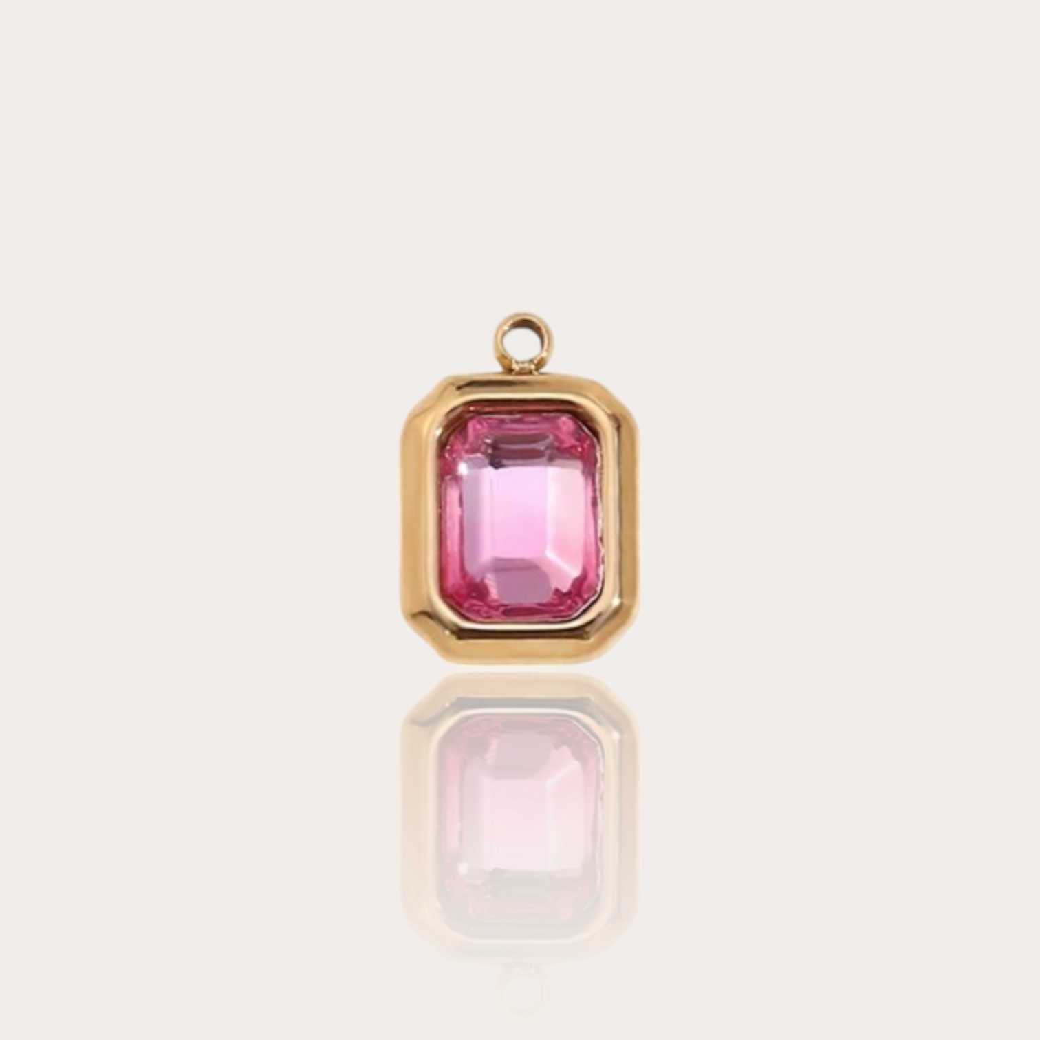 Pink gemstone charm